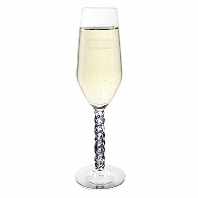 Carat Champagneglas med namn - Script