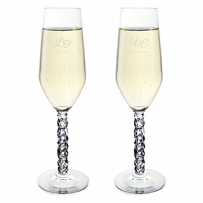 Carat Champagneglas med gravyr -  LOVE (2-pack)